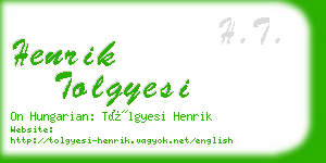 henrik tolgyesi business card